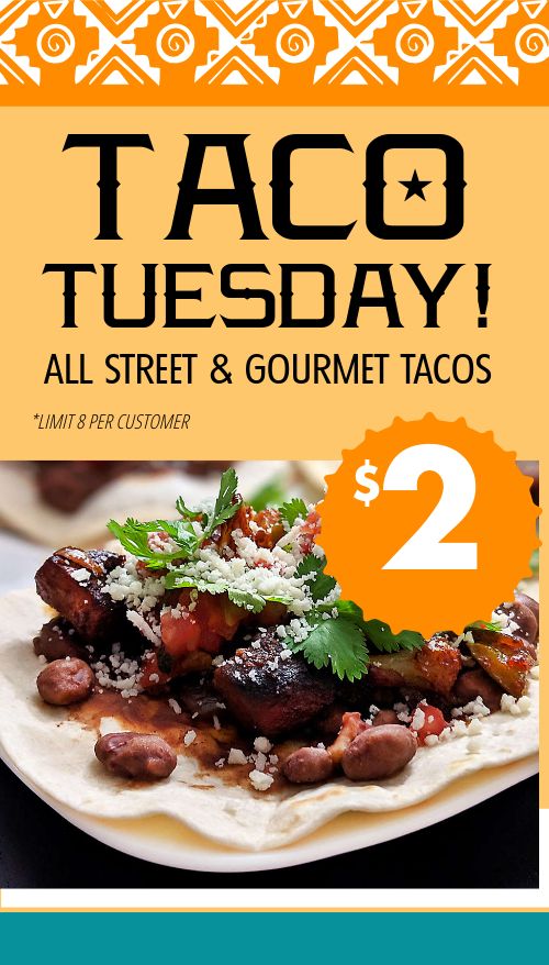 Patterned Taco Tuesday Digital Signage