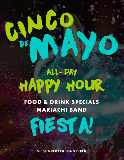 Cinco De Mayo Happy Hour Flyer
