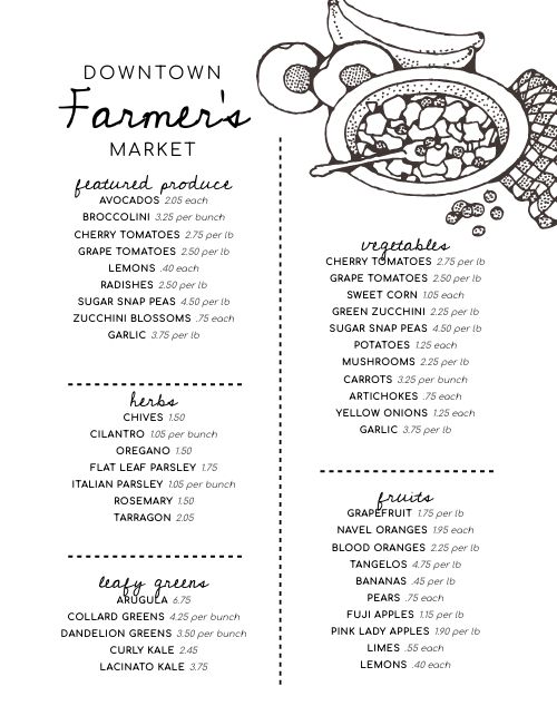 Simple Farmers Market Poster
