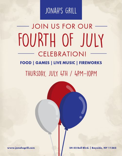 Fourth of July Party Flyer