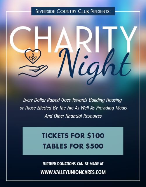 Club Charity Night Flyer