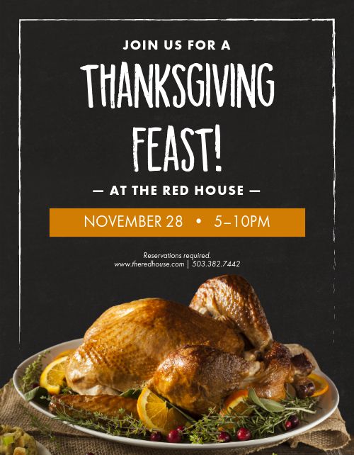 Thanksgiving Turkey Feast Flyer