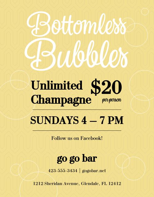 Champagne Specials Flyer