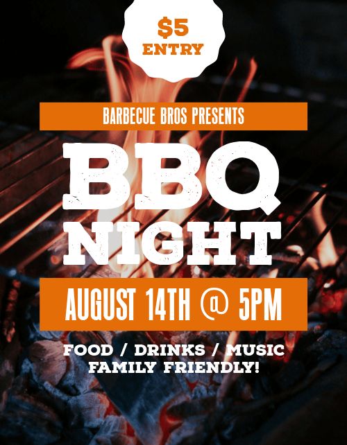 BBQ Night Flyer Template by MustHaveMenus