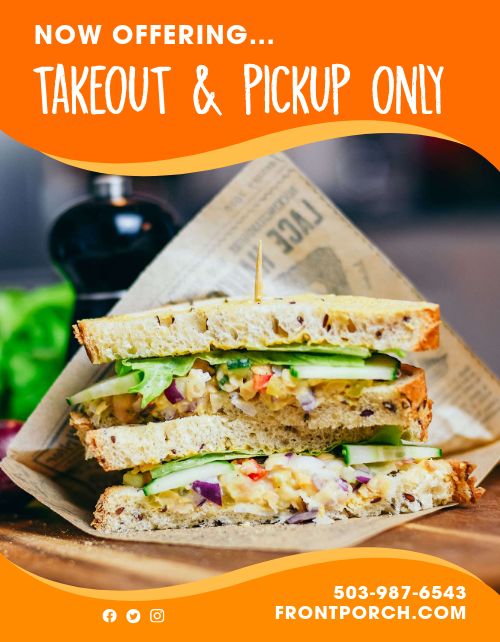 Sandwich Takeout Flyer page 1 preview