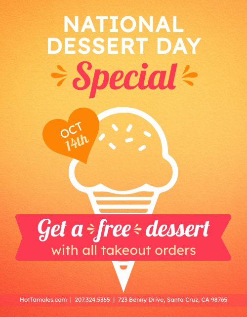 Free Dessert Flyer