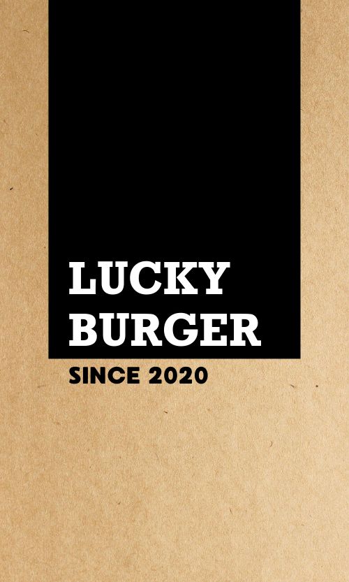 Beige Burger Business Card page 1 preview