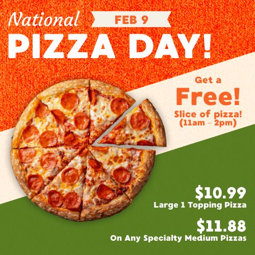 Pizza Day Specials Instagram Post Free Template by MustHaveMenus