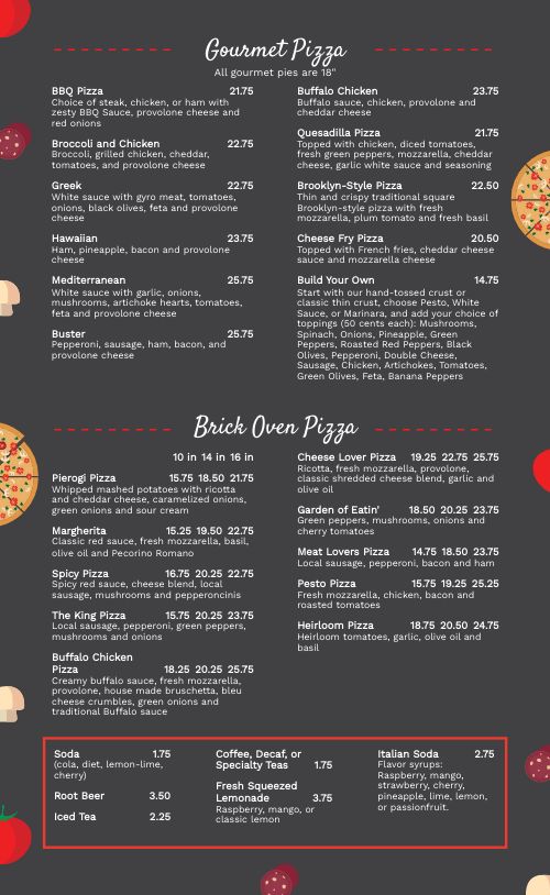 Pizza Ingredients Menu Design Template by MustHaveMenus