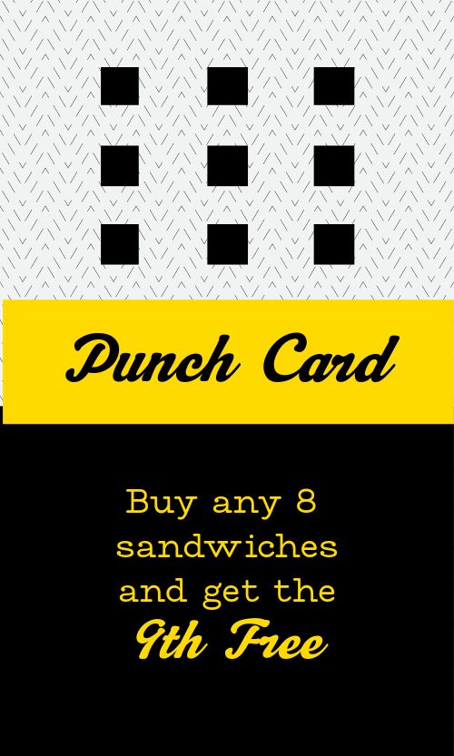 Sandwich Loyalty Card