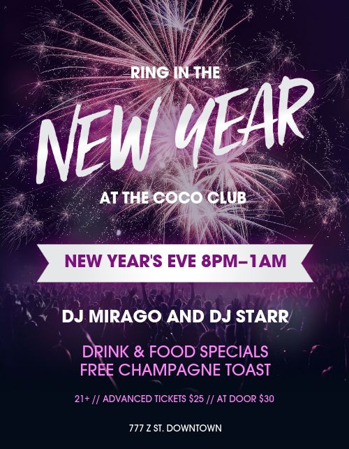 New Years Eve Event Flyer