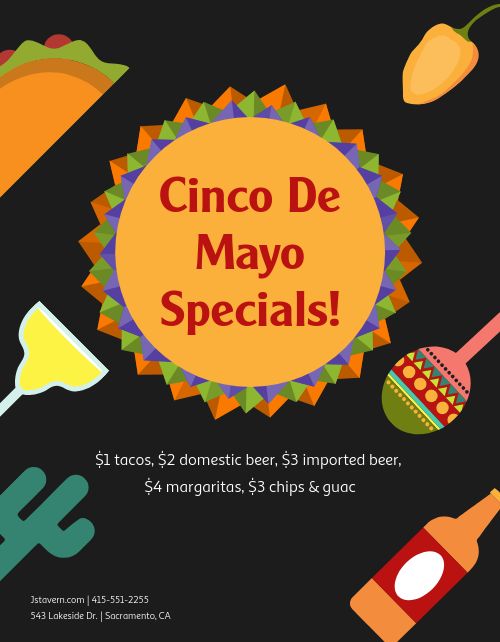 Cinco de Mayo Promotion Flyer page 1 preview