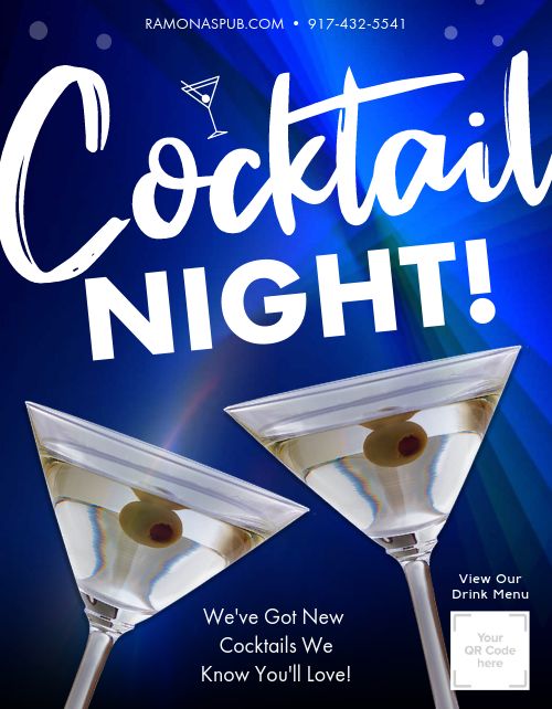 Cocktail Night Flyer page 1 preview