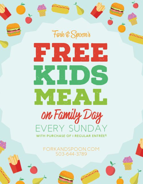 Kids Meal Flyer Template by MustHaveMenus