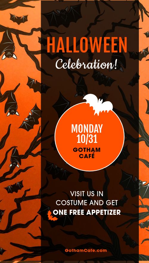 Bats Halloween Digital Poster page 1 preview