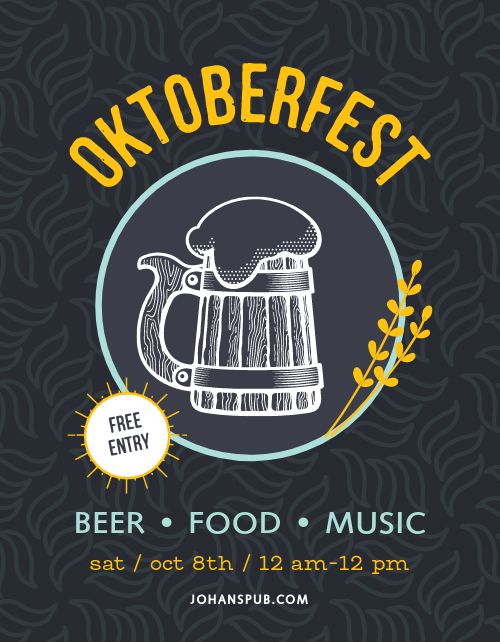 Black Oktoberfest Flyer page 1 preview