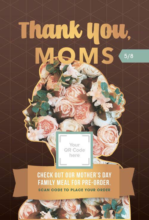 Floral Mothers Day Table Tent