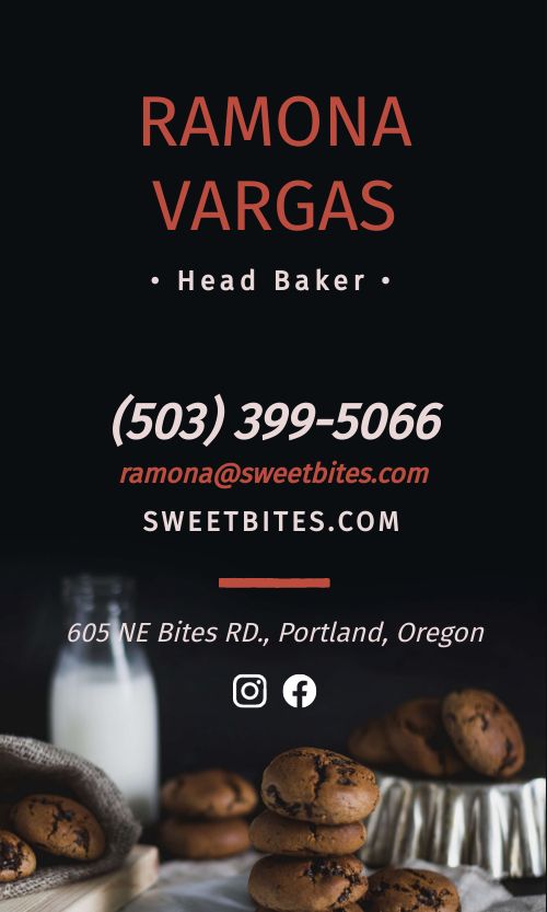 Bakery Shoppe Business Card page 2 preview