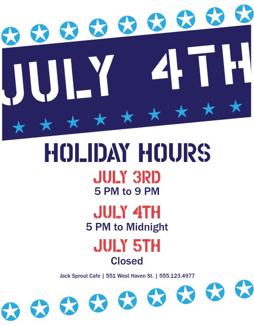 Fourth of July Flyer