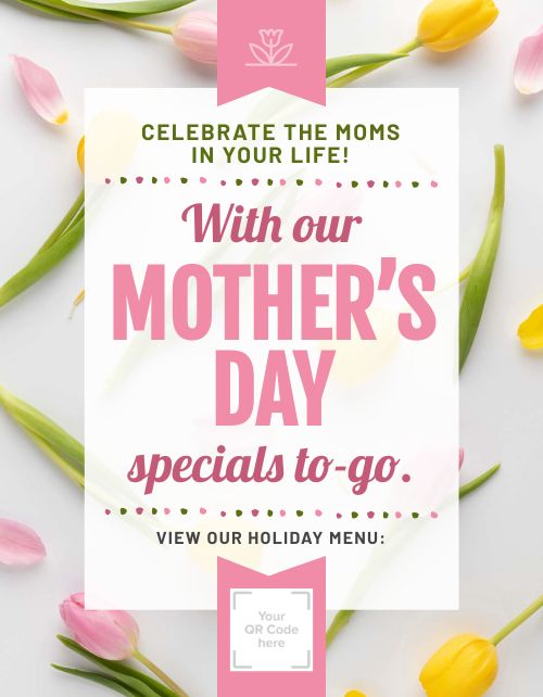 Mothers Day Specials Sign Template by MustHaveMenus