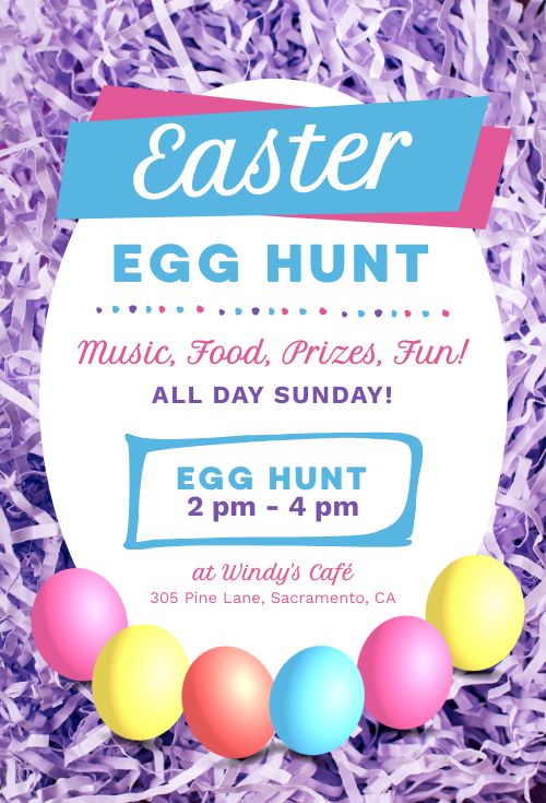 Easter Egg Hunt Table Tent