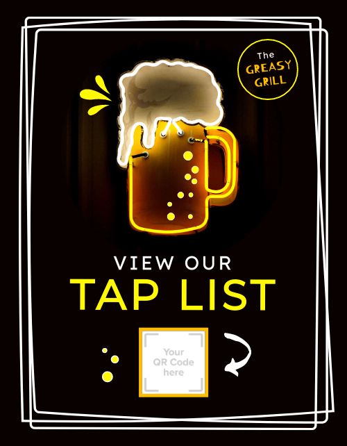 Black Tap List Flyer page 1 preview