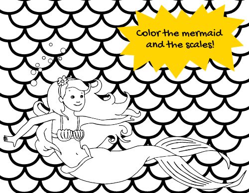 Under the Sea Kids Coloring Menu page 2 preview