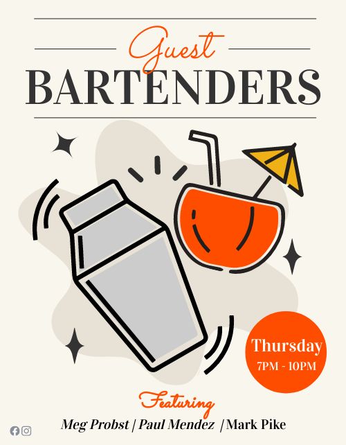 Guest Bartenders Flyer