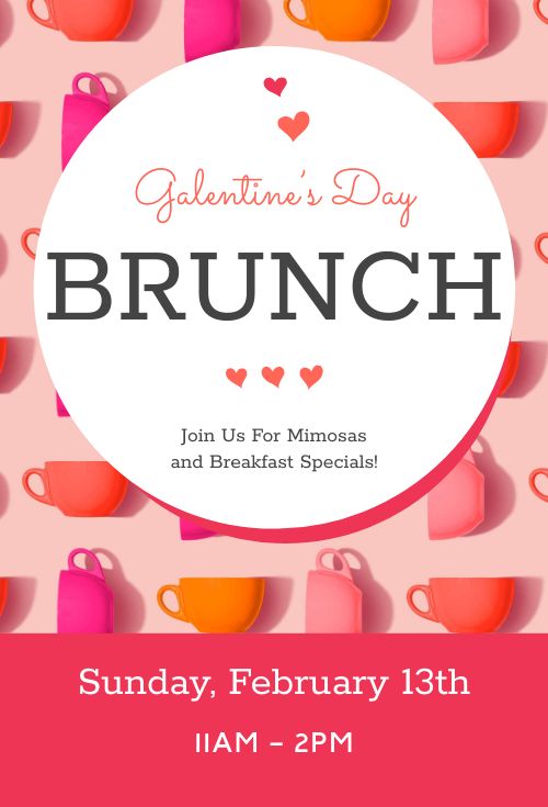 Galentines Brunch Table Tent