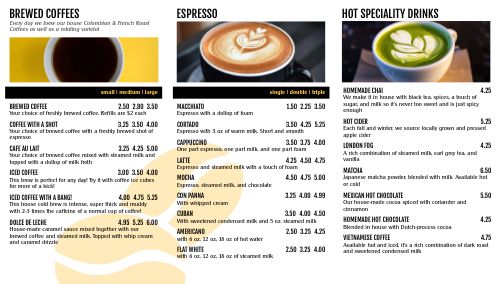 Coffee Digital Menu Board page 1 preview