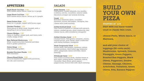 Pizza Cafe Digital Menu Board page 1 preview