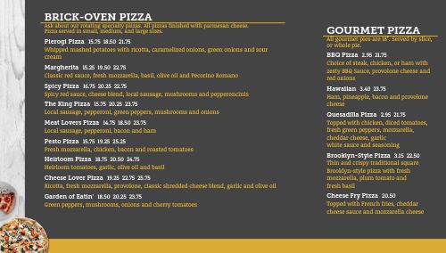Pizza Cafe Digital Menu Board page 2 preview
