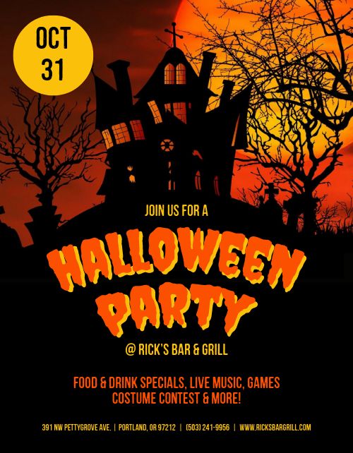 Halloween Haunted Party Flyer