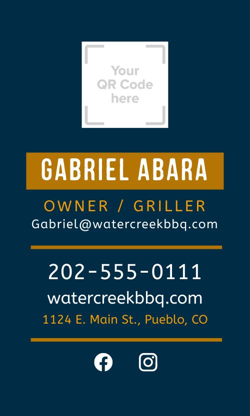 Meat QR Code Business Card
