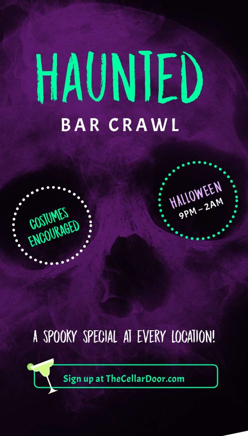 Bar Crawl Halloween Digital Poster page 1 preview