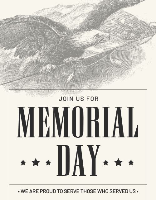 Classic Memorial Day Flyer page 1 preview