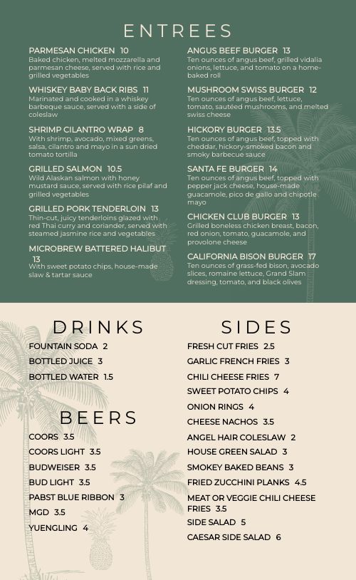 Island Bar Menu Design Template by MustHaveMenus