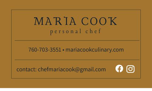 Freelance Chef Business Card