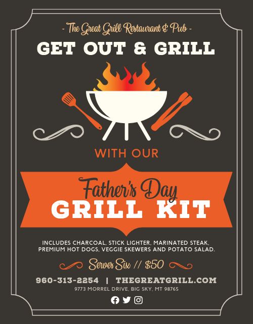 Grill Kit Fathers Sign