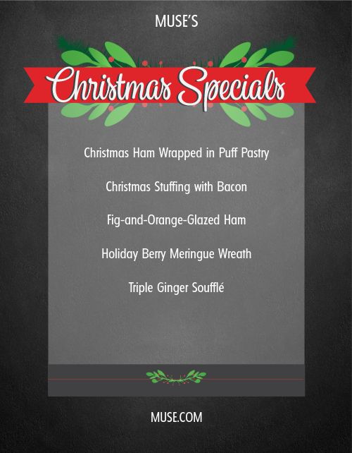 Christmas Specials Flyer 