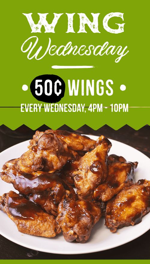 Wing Wednesday Digital Sign