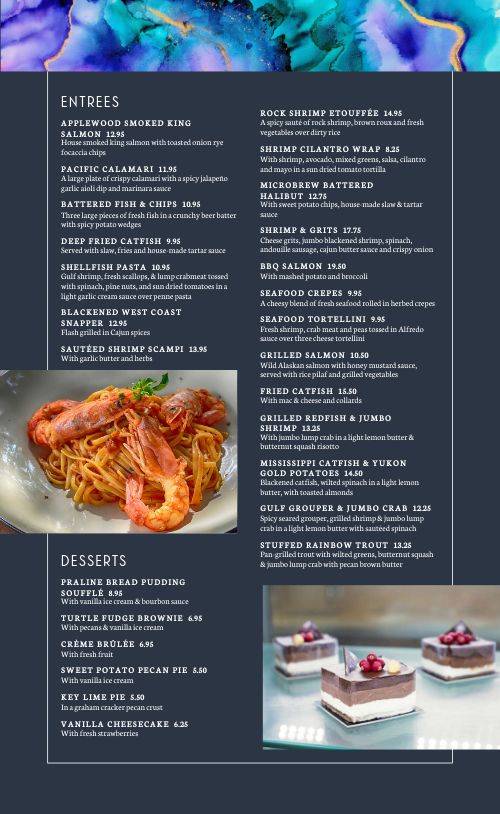 Colorful Seafood Menu page 2 preview