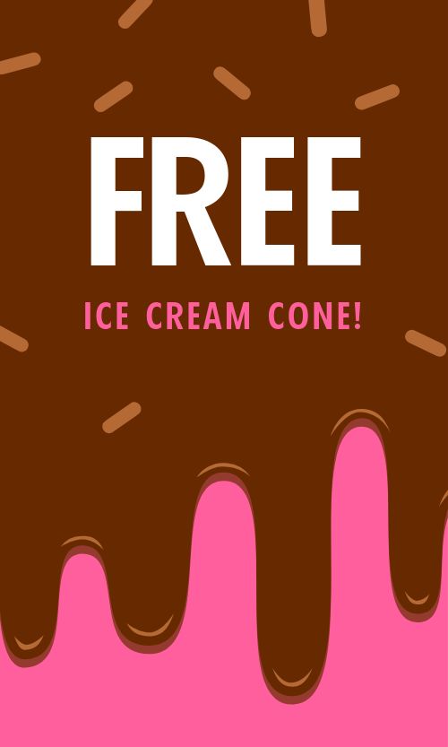 Free Ice Cream Card page 1 preview