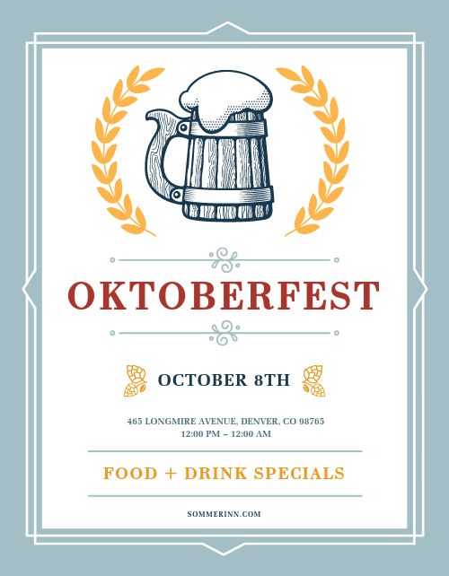 Octoberfest Party Flyer page 1 preview