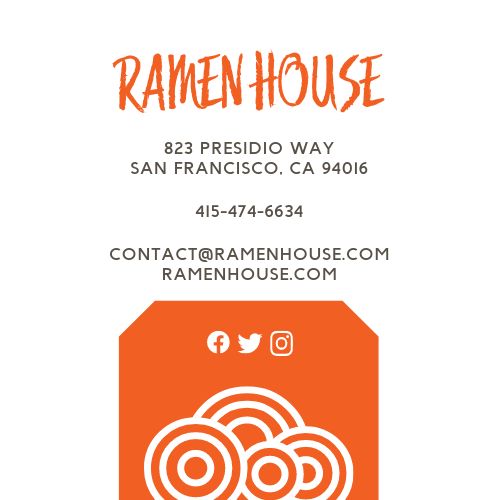 Ramen Shop Business Card
