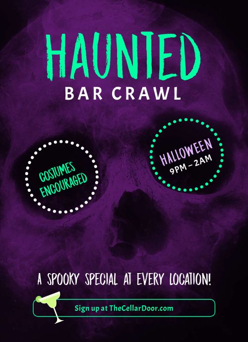 Bar Crawl Halloween Tabletop Insert