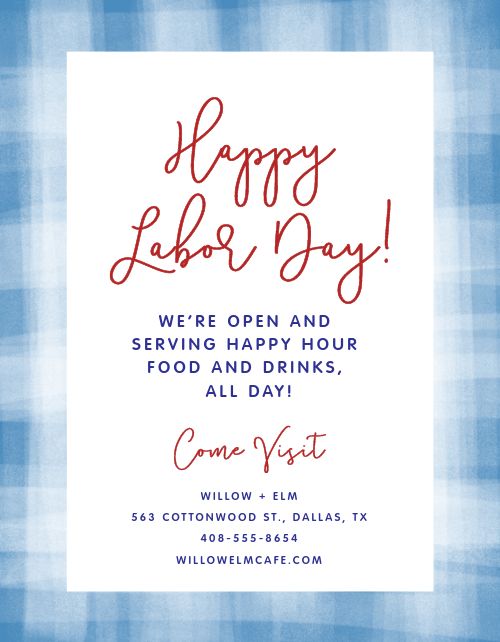 Open Labor Day Flyer