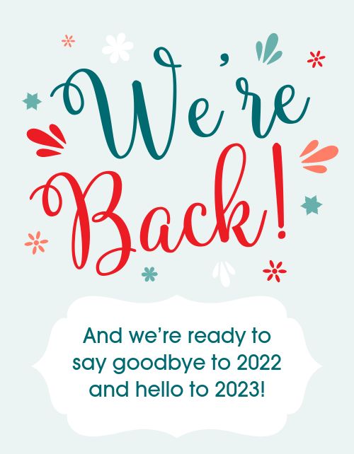 We're Back Announcement