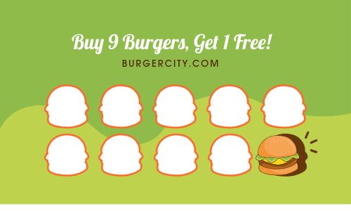 Burger Loyalty Card page 1 preview