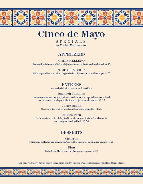 Traditional Cinco de Mayo Menu